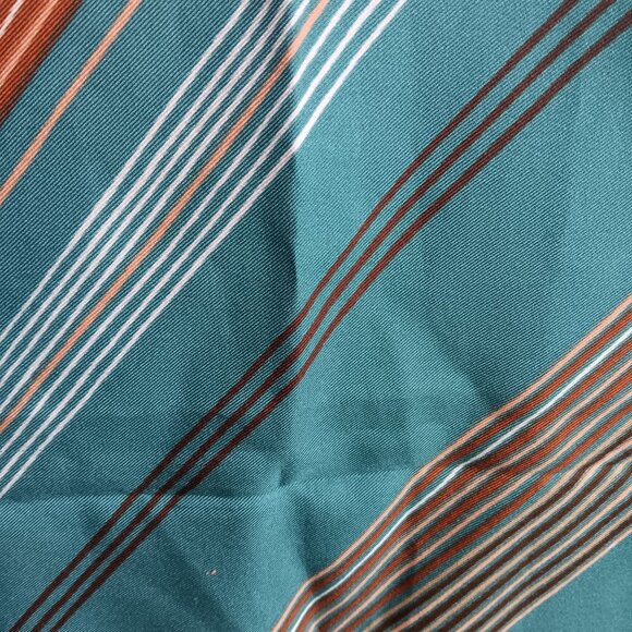 Vintage 1970s Striped Hippie Scarf 24x26" Polyester Deco women Print - Picture 4 of 6